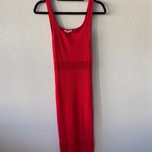 Zara Red Knit Dress Long Summer Dress